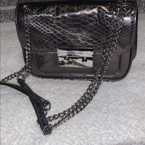 Michael Kors Handbags - MICHAEL KORS Metallic Silver Chain Shoulder Bag